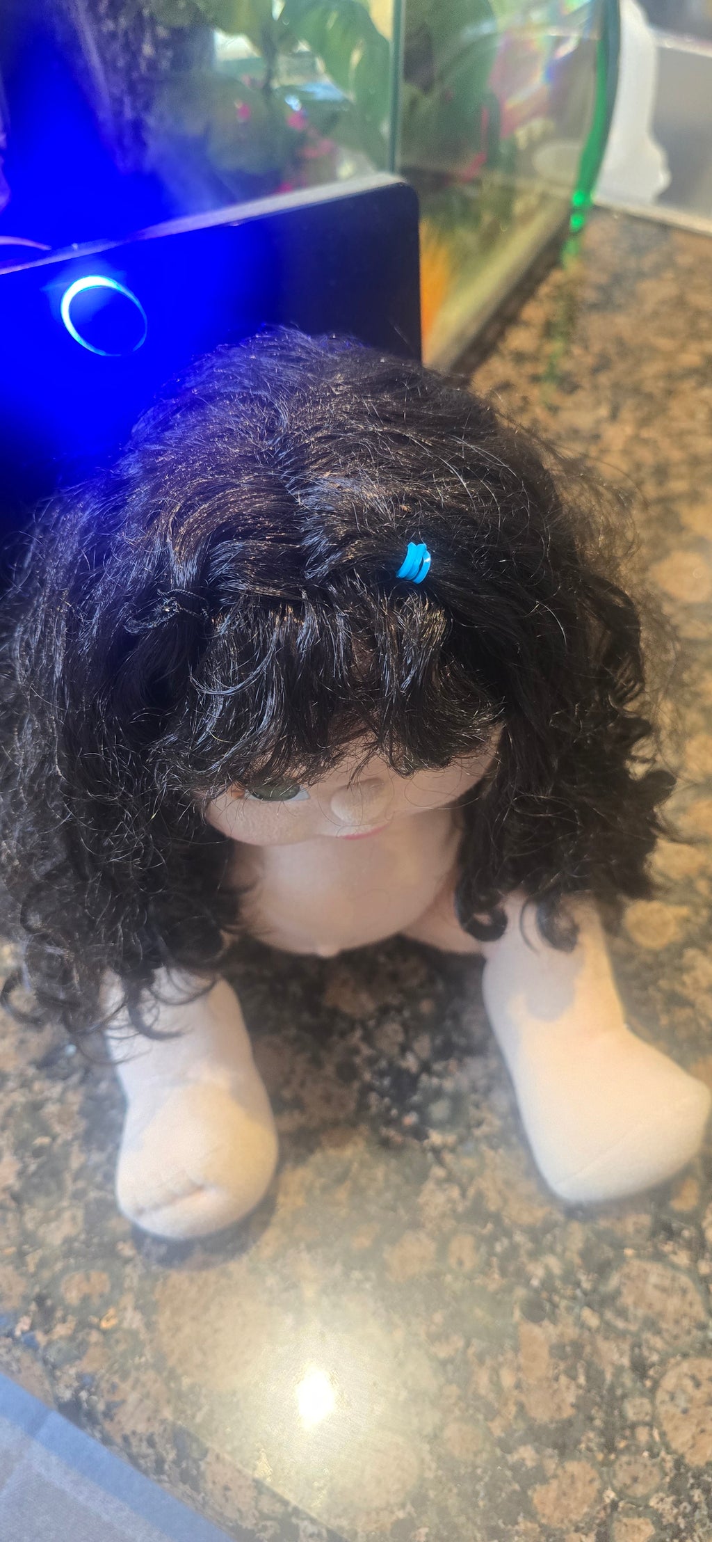 My child doll 1988 Mid Part Ringlet green eyes.Pink lips.