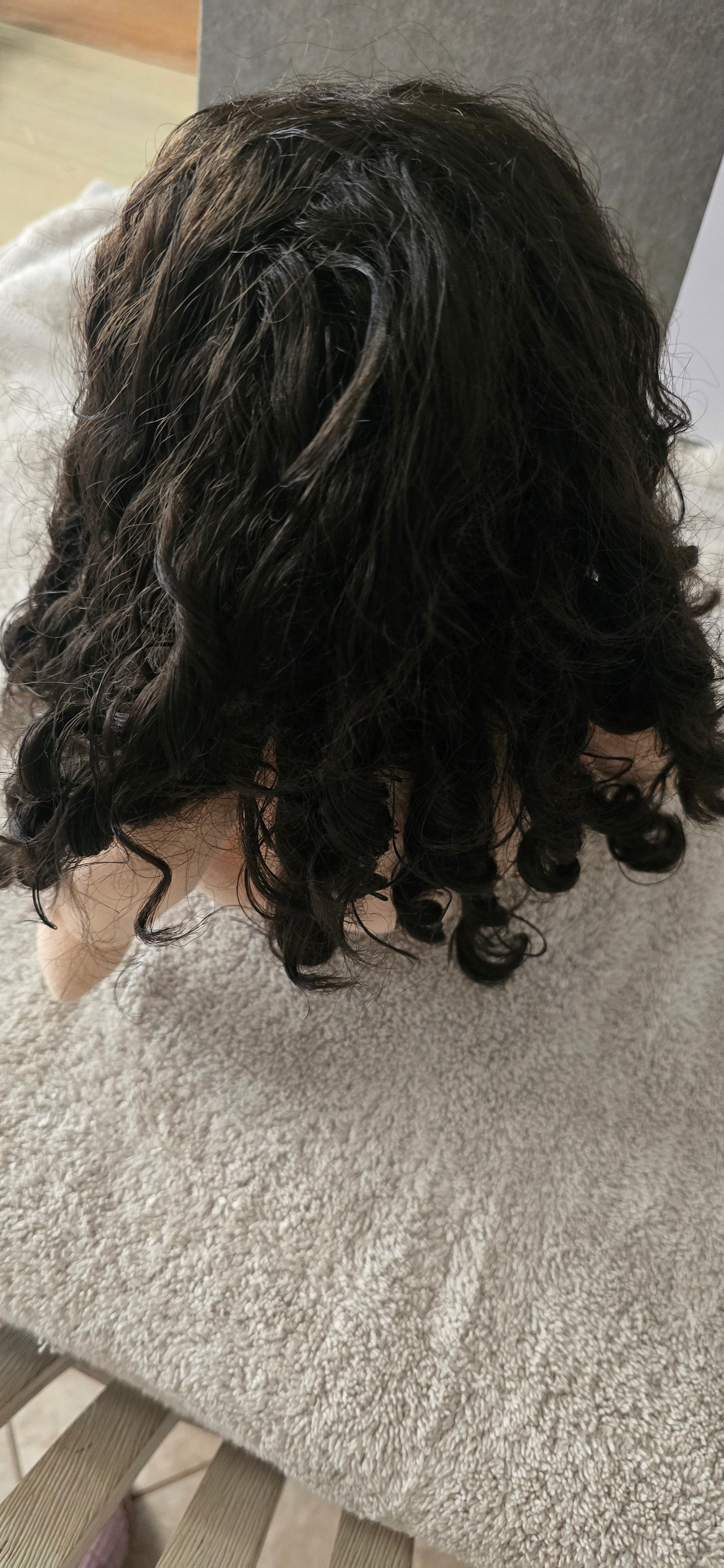 My child doll 1988 Mid Part Ringlet green eyes.Pink lips.