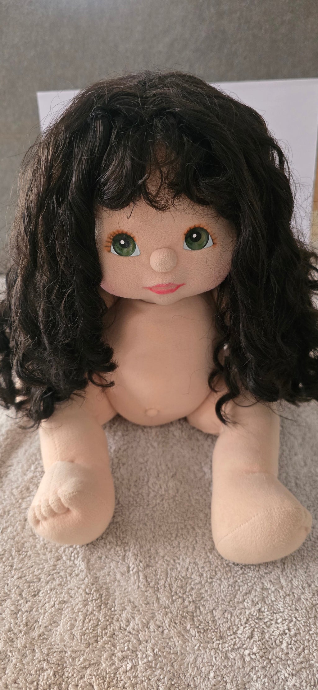 My child doll 1988 Mid Part Ringlet green eyes.Pink lips.