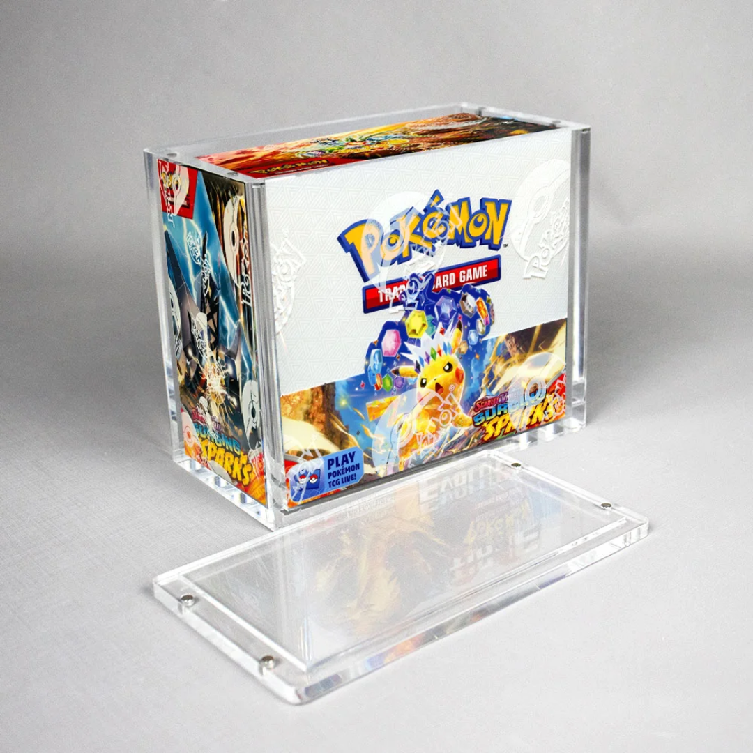 Magnetic Acrylic Pokemon Display case for Pokémon TCG Booster Box