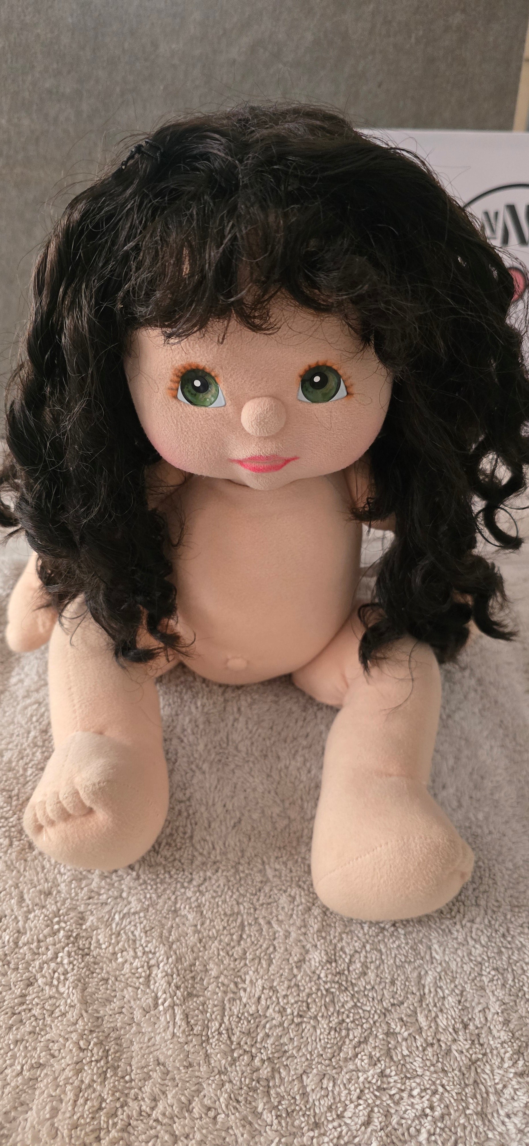 My child doll 1988 Mid Part Ringlet green eyes.Pink lips.